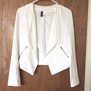 Ivory moto blazer